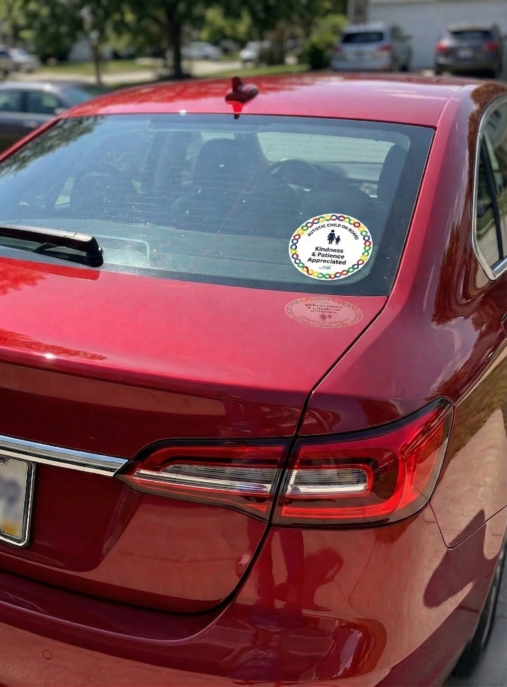 Large “AUTISTIC CHILD ON BOARD” car sticker